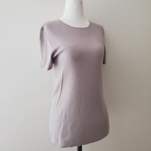 Akris Cashmere Silk Knit Short Sleeve Top